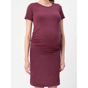 Women's Stowaway Gramercy Maternity & Nursing Dress Wine Size: Large New!!!
